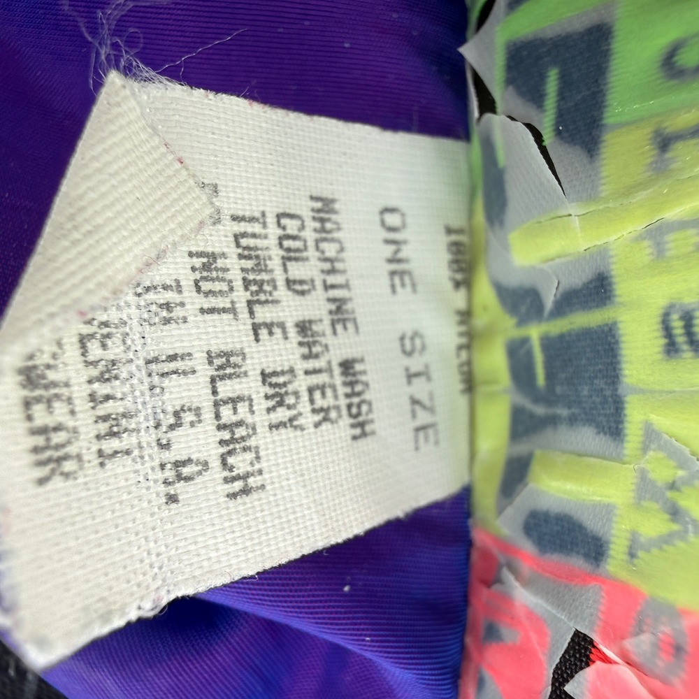 Vintage Venini Surf Gear Windbreaker Jacket Purple Neon One‎ Size 1/4 Zip 90s - Picture 8 of 8